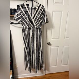Black and White Striped Dress